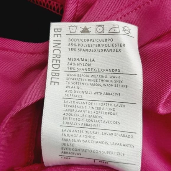 SUGOI Jackie Light V-Neck Cut-Out Back Tank Top Pink & Black Sz M - Picture 12 of 12